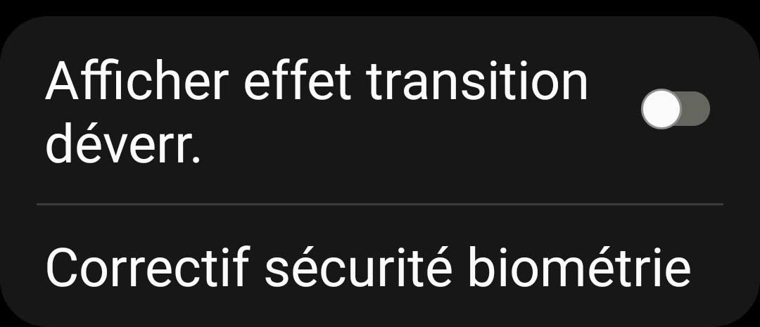 Désactivez les effets de transitions